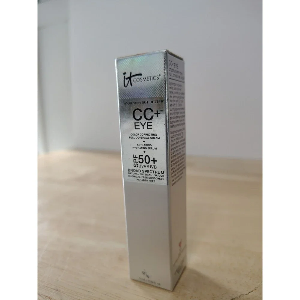 IT COSMETICS CC+ EYE COLOR medium CORRECTING FULL COVERAGE CREAM - 0.33 OZ -